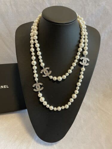 chanel pearl necklace ebay|buy chanel pearl necklace.